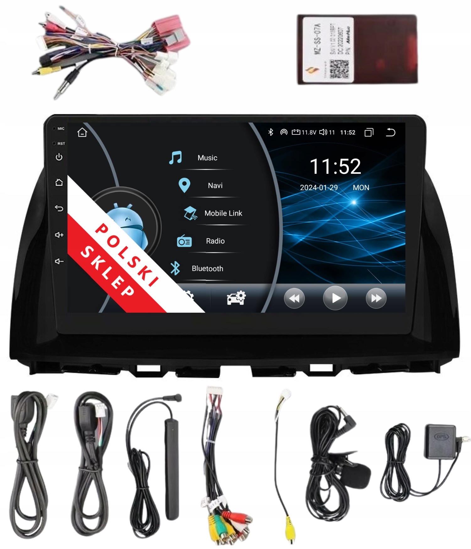 Navigace Rádio 2DIN Android Mazda CX5 A 2/32 Gb Dsp Carplay Lte