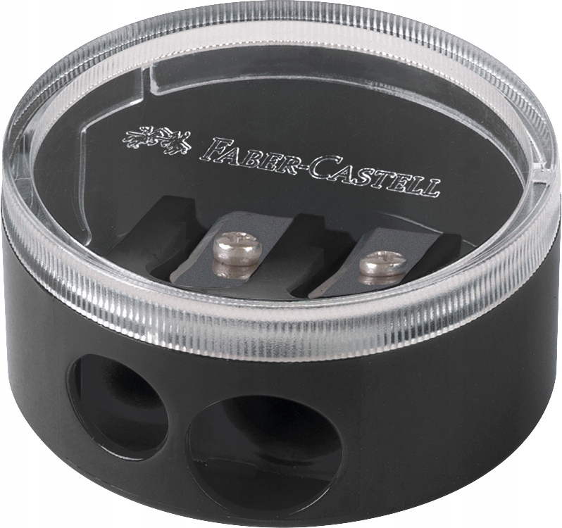 FABER-CASTELL Temperówka podwójna z pojemnikiem strugaczka Twist-Off Cap