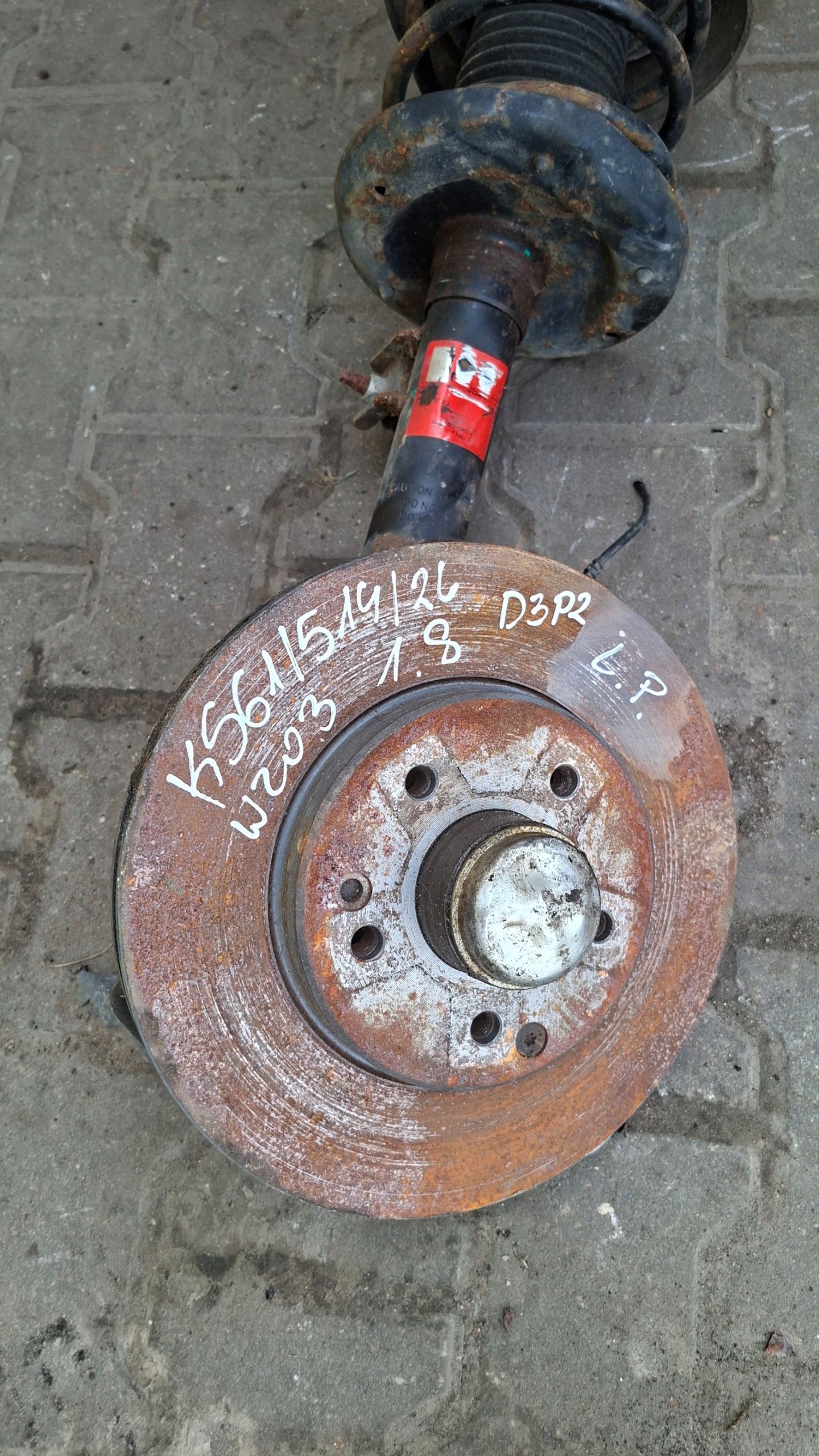 shock absorber spring right front MERCEDES W203 1.8