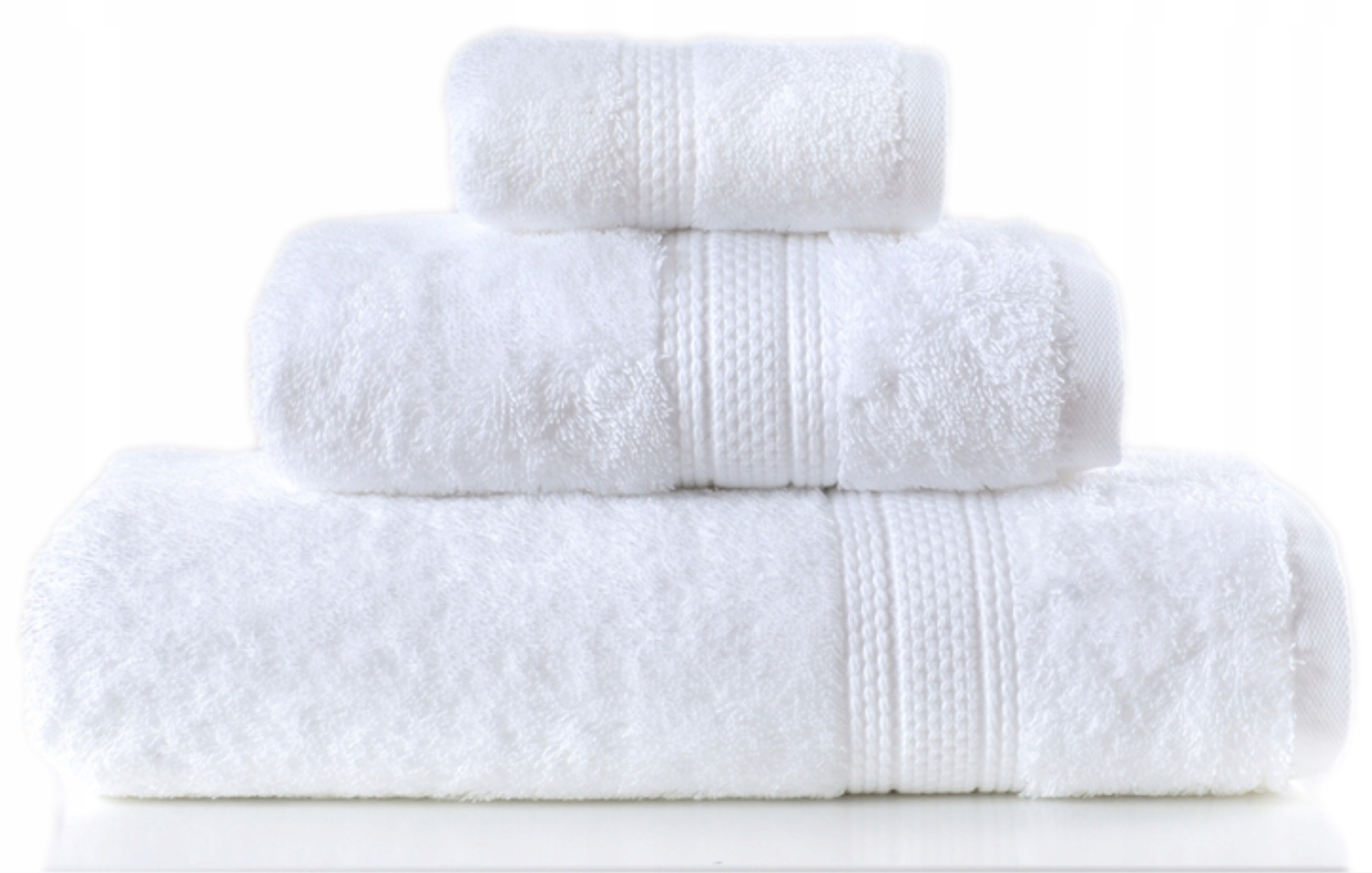 GRENO Komplet Ręczników EGYPTIAN COTTON biel 50x90 i 70x140 Marka Greno