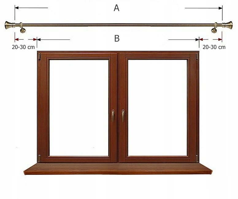 KARNISZE MODERN KARNISZ METAL PODWÓJNY 19+19 / 120 Długość drążka 120 cm