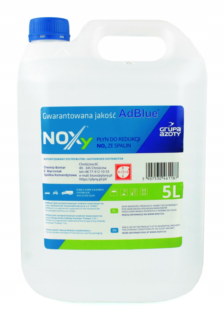 AdBlue 5 L NOXy Płyn katalityczny 5L Adblue 5L za 30,90 zł z