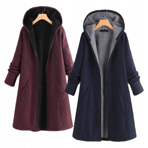 ALPAKA PŁASZCZ NARZUTKA kurtka WEŁNA Z Kaptur Materiał dominujący poliester