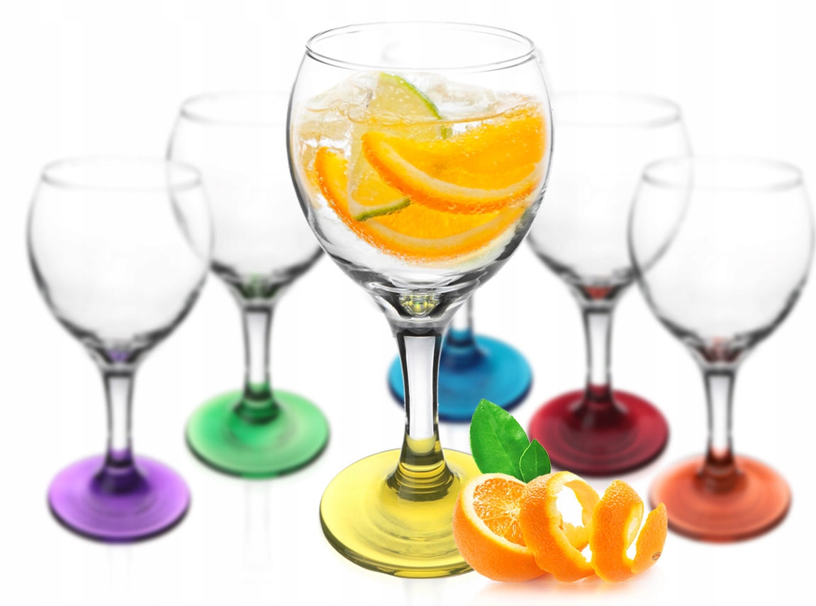 

Kieliszki do wina kolorowe stopki 175 ml