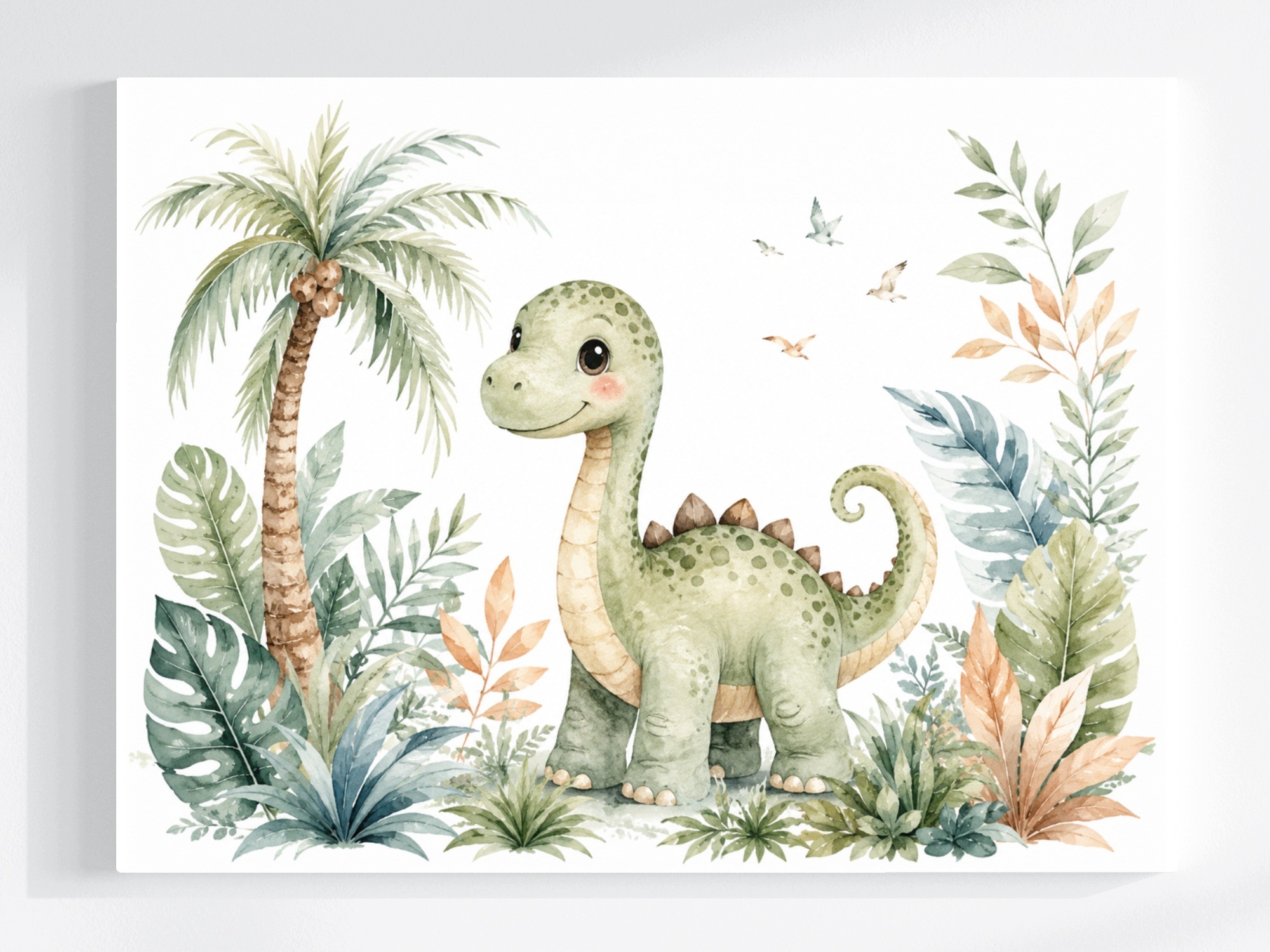 Obraz Na Plátně Canvas Pravěk Džungle Palma Dinosaurus Dinopark 100x75