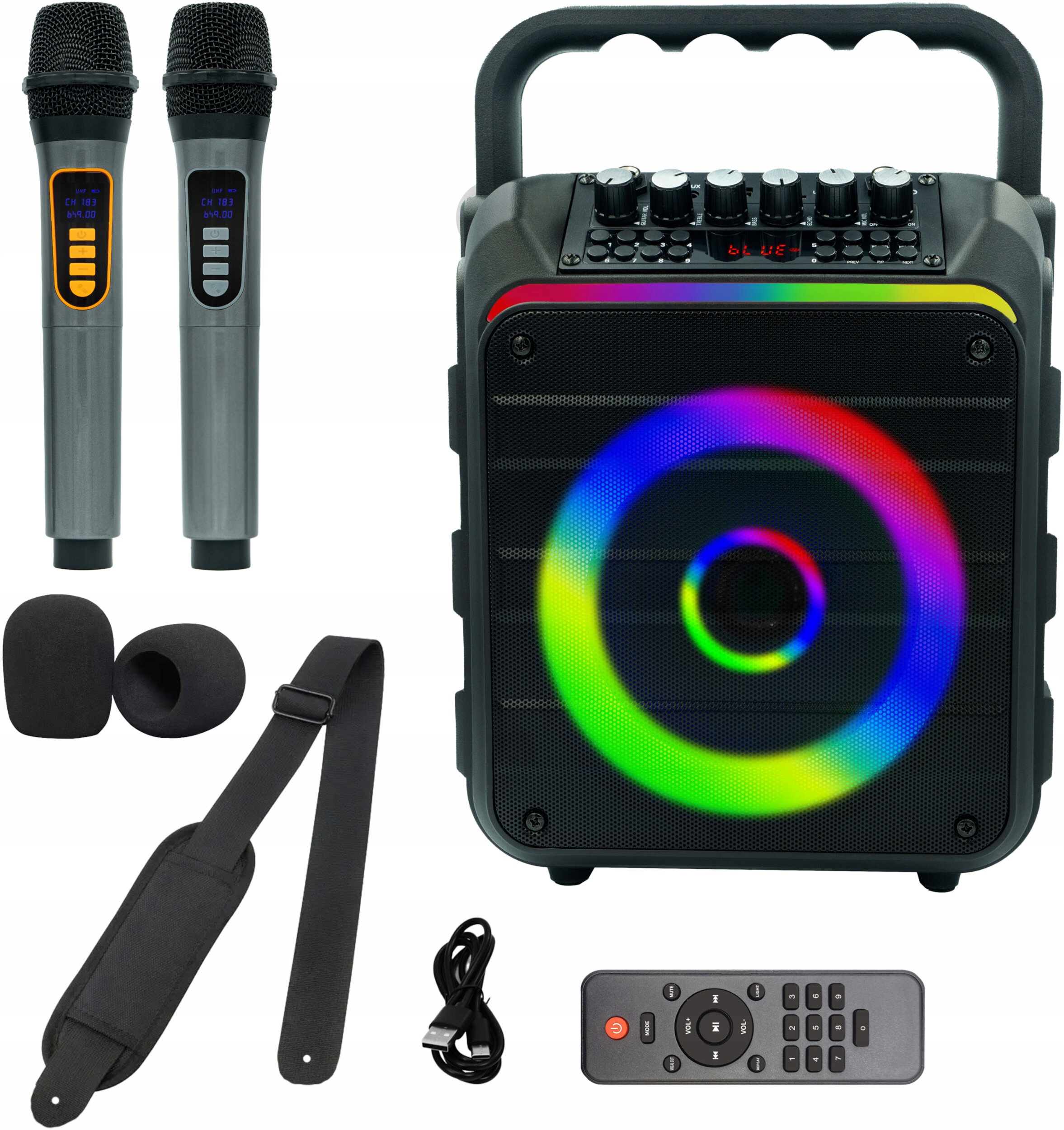 Musicmate MM-SC300 SoundRider 18W Bluetooth Mikrofon Karaoke Czarny