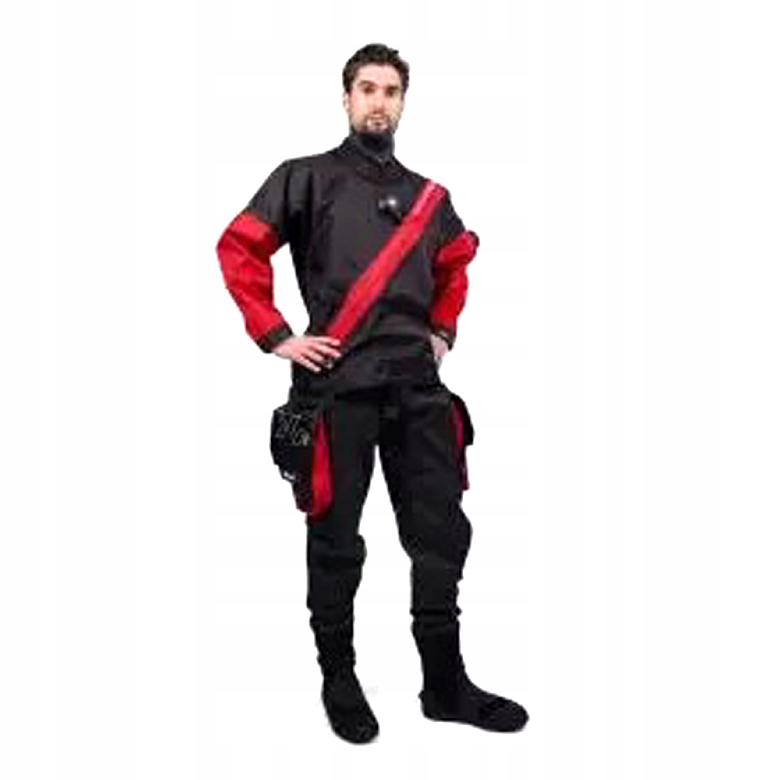 Suchý povlakový skafandr Dynamicnord DG-351 pánský, velikost 2XL, černo-červený