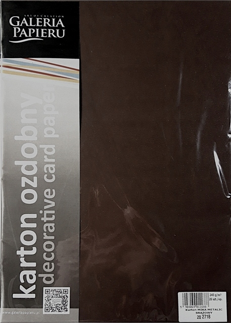 

Karton ozdobny Mika 240g Metalic Brązowy 202718