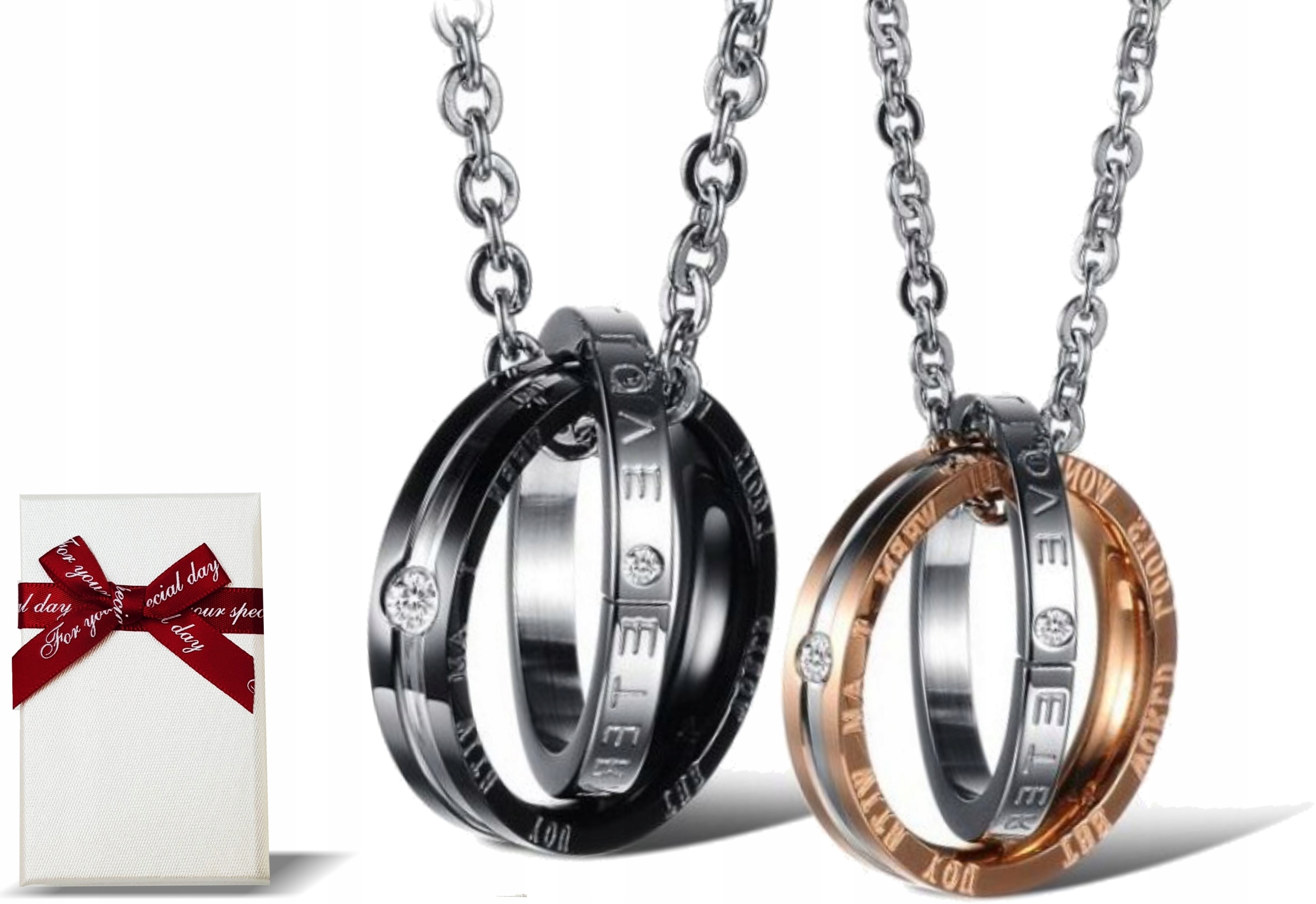 

Zawieszki Wisiorki Obrączki Zakochanych Walentynki