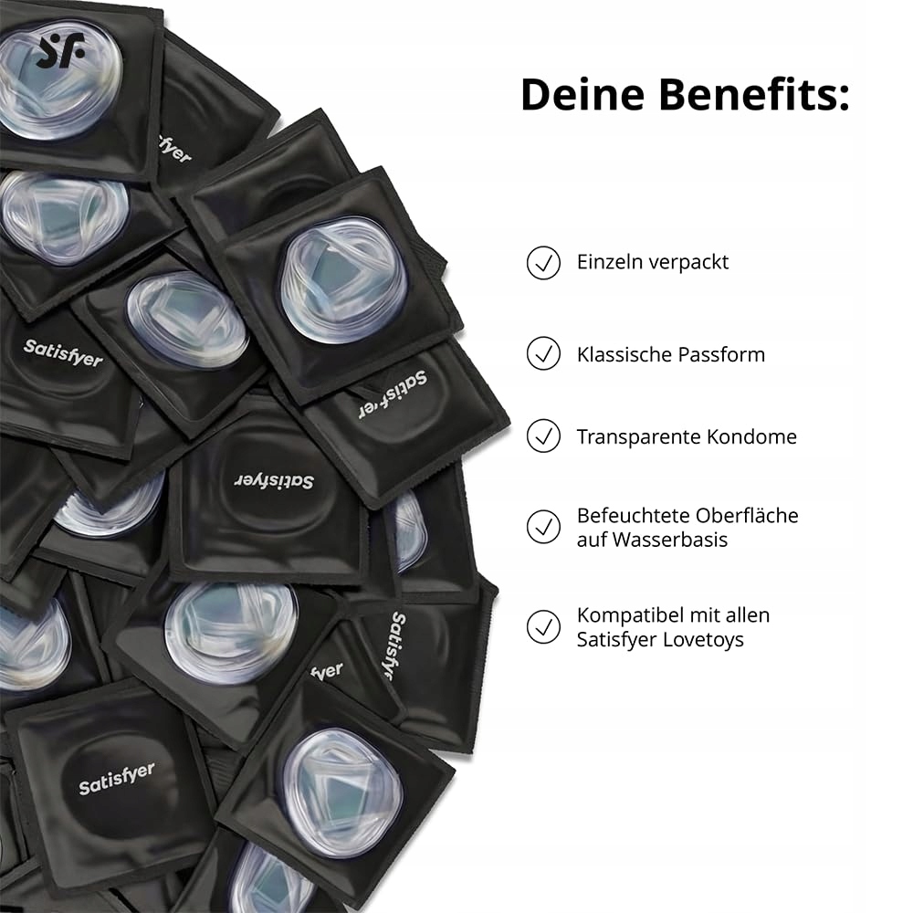 SATISFYER Prezerwatywy XL Dla Mężczyzn 100 Sztuk 60 mm Cienkie i Bezpieczne — miniatura 5