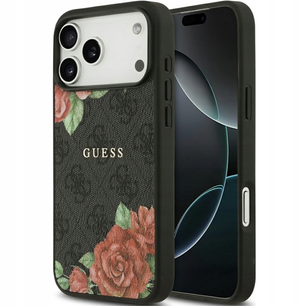 Etui Guess do iPhone 17 Pro, do MagSafe, modne, ochronne, lekkie, kwiatowe