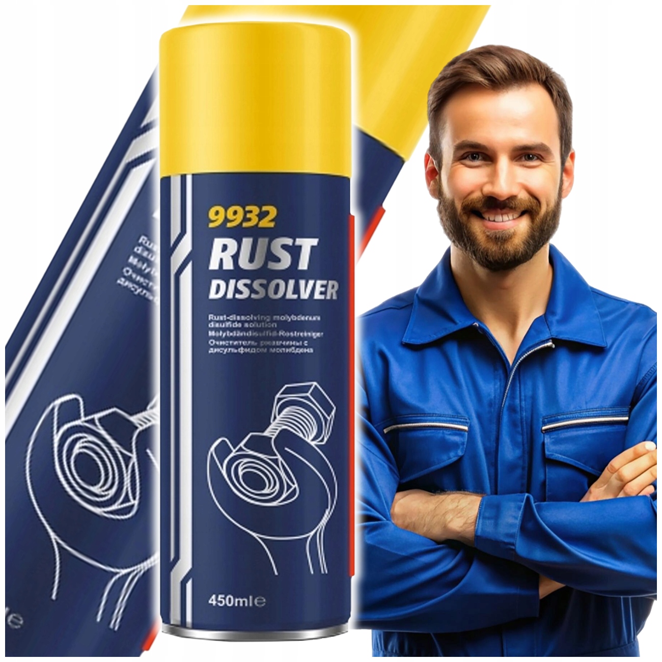 Odrdzewiacz Z Dodatkiem MoS2 W Sprayu 9932 Mannol 450 ml