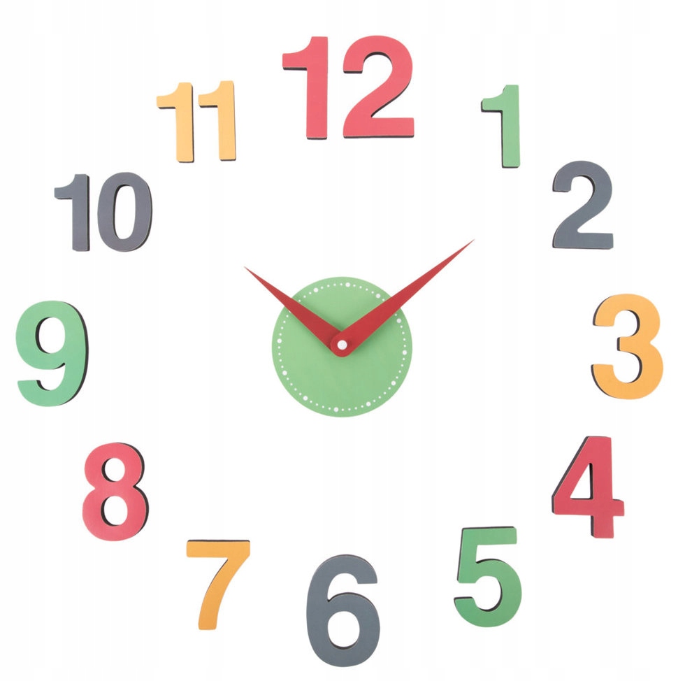 Velké Barevné Nalepovací Čitelné Nástěnné Hodiny Karlsson KA6003MC 60 cm