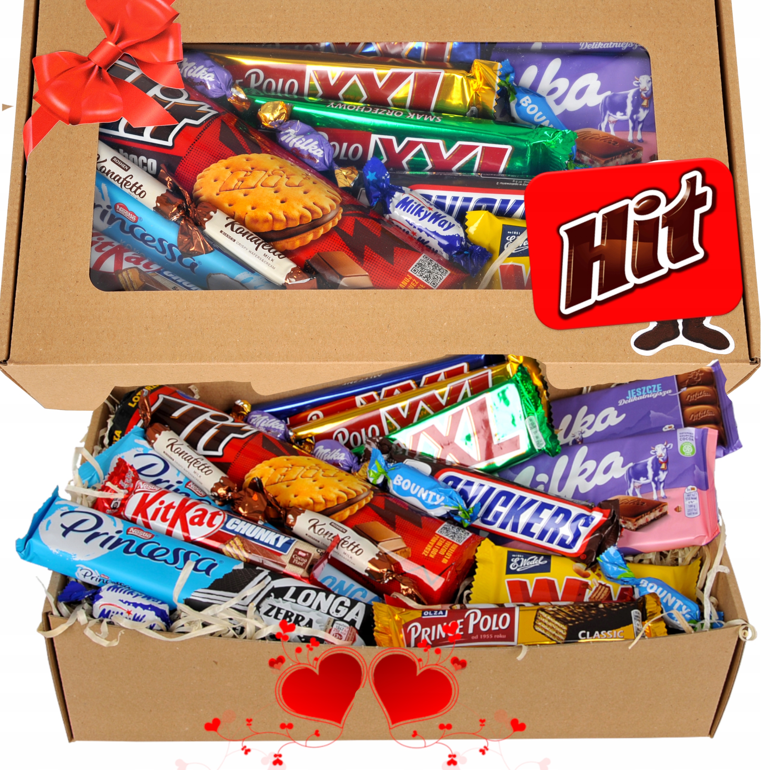 Zestaw Paczka Słodycze Kinder Milka Urodziny Imieniny Komunia