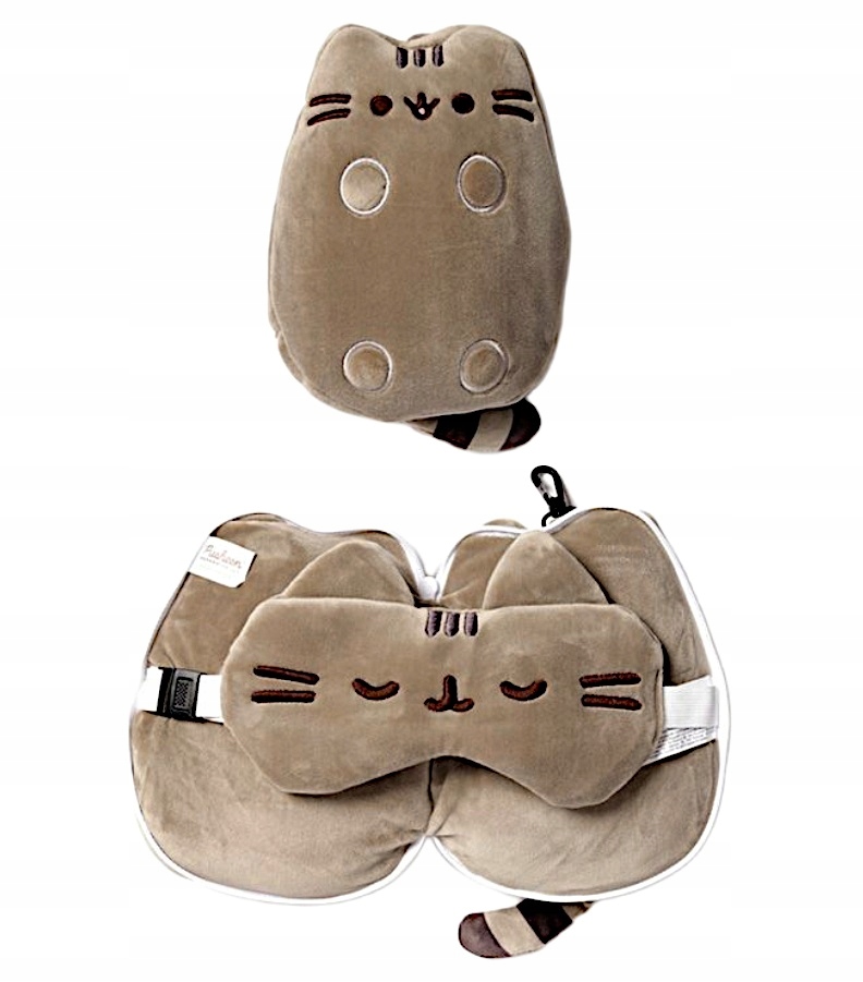 

Kot Pusheen poduszka podróżna maseczka maskotka