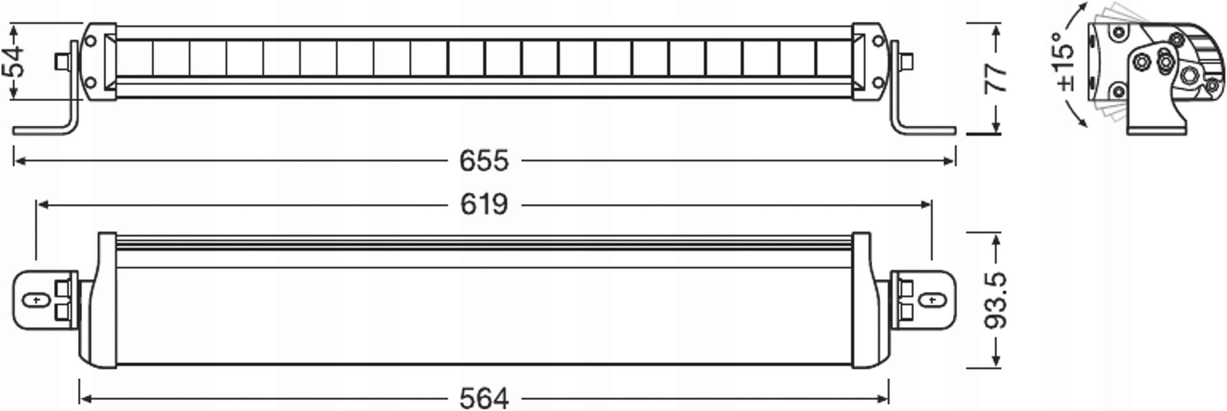 OSRAM LAMPA LED DALEKOSIEZNA LIGHTBAR FX500 SP Strength 5000 h