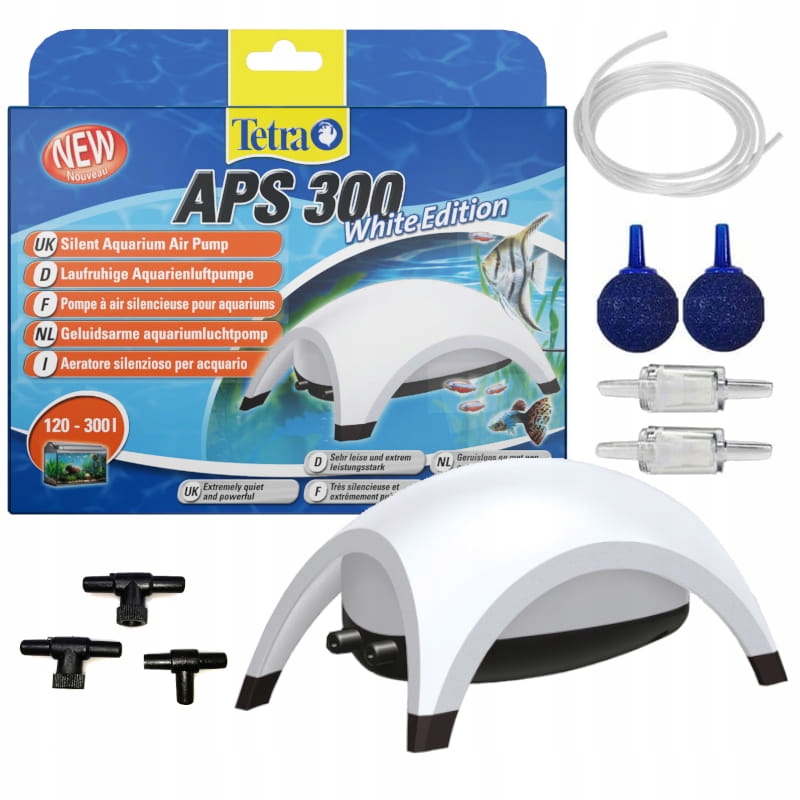 Levně Bílý Provzdušňovač Tetra APS-300 Akvárium Sada