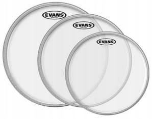 Naciągi Evans G2 clear na tomy 10/12/14 zestaw