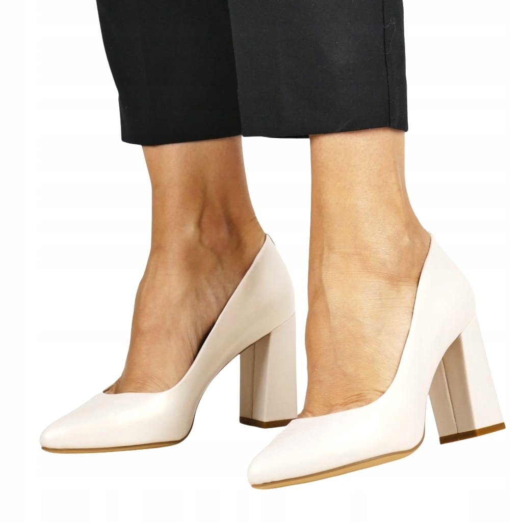 Béžové Perlové Dámské Lodičky Na Vysokém Podpatku, Elegantní, Stabilní Top 36