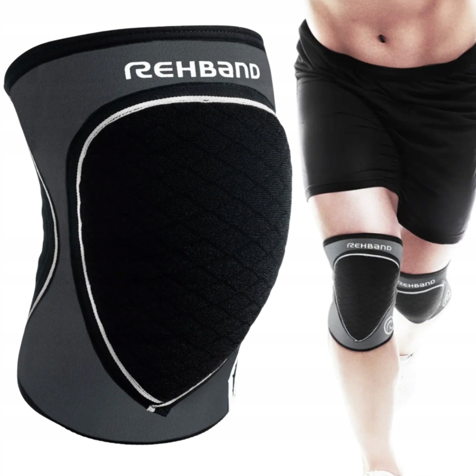 Stabilizační bandáž na koleno Rehband Prn Knee Pad 5 mm Šedá velikost XL