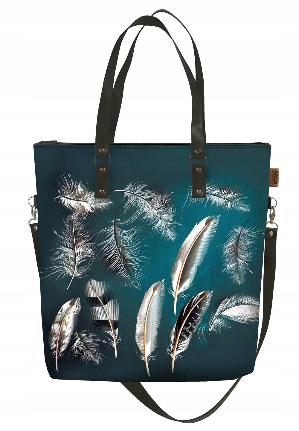 Velká taška Bertoni prostorná shopper kapsa na notebook Maxa s potiskem Levitation