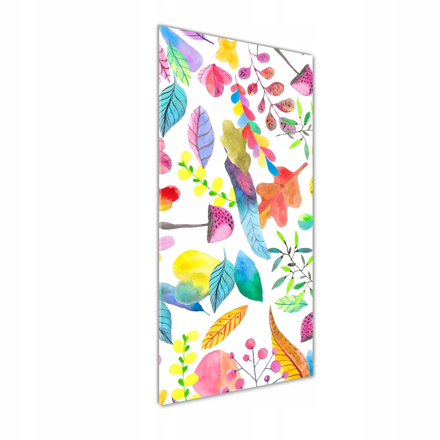Fotoobraz sklo Listy a houby 50x125 cm