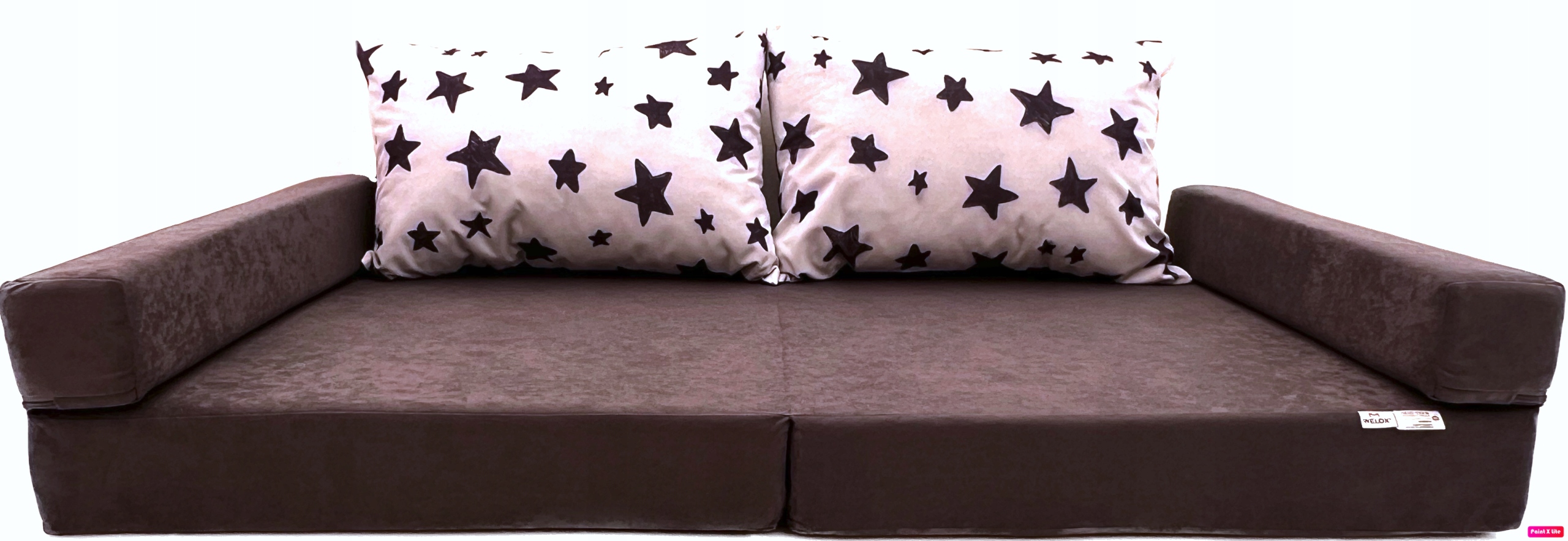 Sofa Welurowa z Poduszkami Kanapa, Fotel dla Dziecka Materac Welox