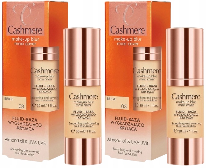 2 kusy Fluid Vyhlazující a krycí báze 03 Beige Cashmere Bez efektu masky