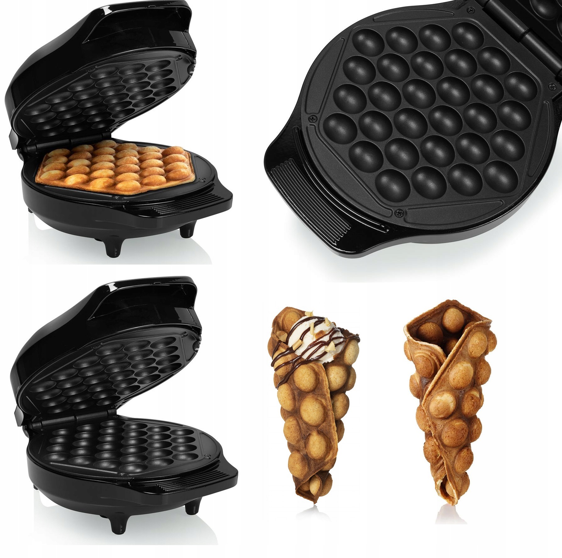 LuXuS Senzační Vaflovač Bublinková zmrzlina Bubble Waffle 1000W Princess