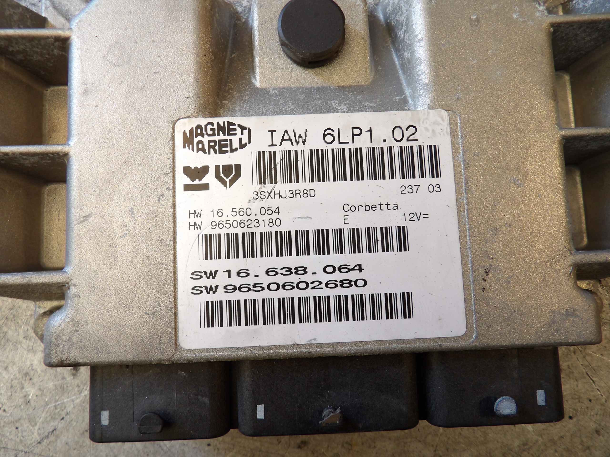 Peugeot 307 computer, control unit 9650602680 IAW6LP1.02 16.638.064
