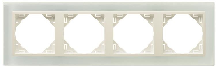 Efapel Crystal Rámik 4-NÁSOBNÝ Sklo Perla 90940TCP