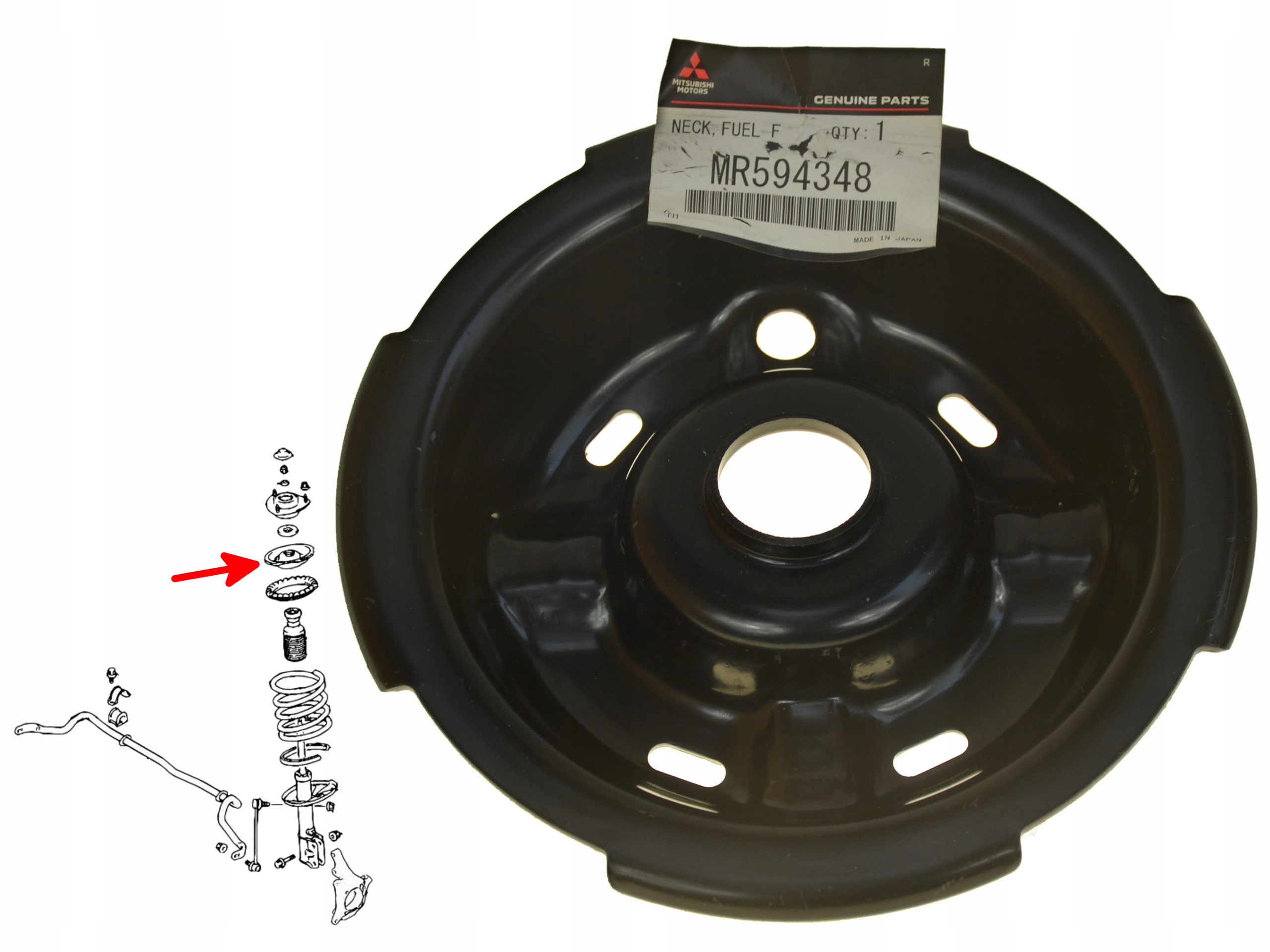 Upevnění Talíře Pružiny Tlumiče Přední MR594348 Oe Mitsubishi Grandis