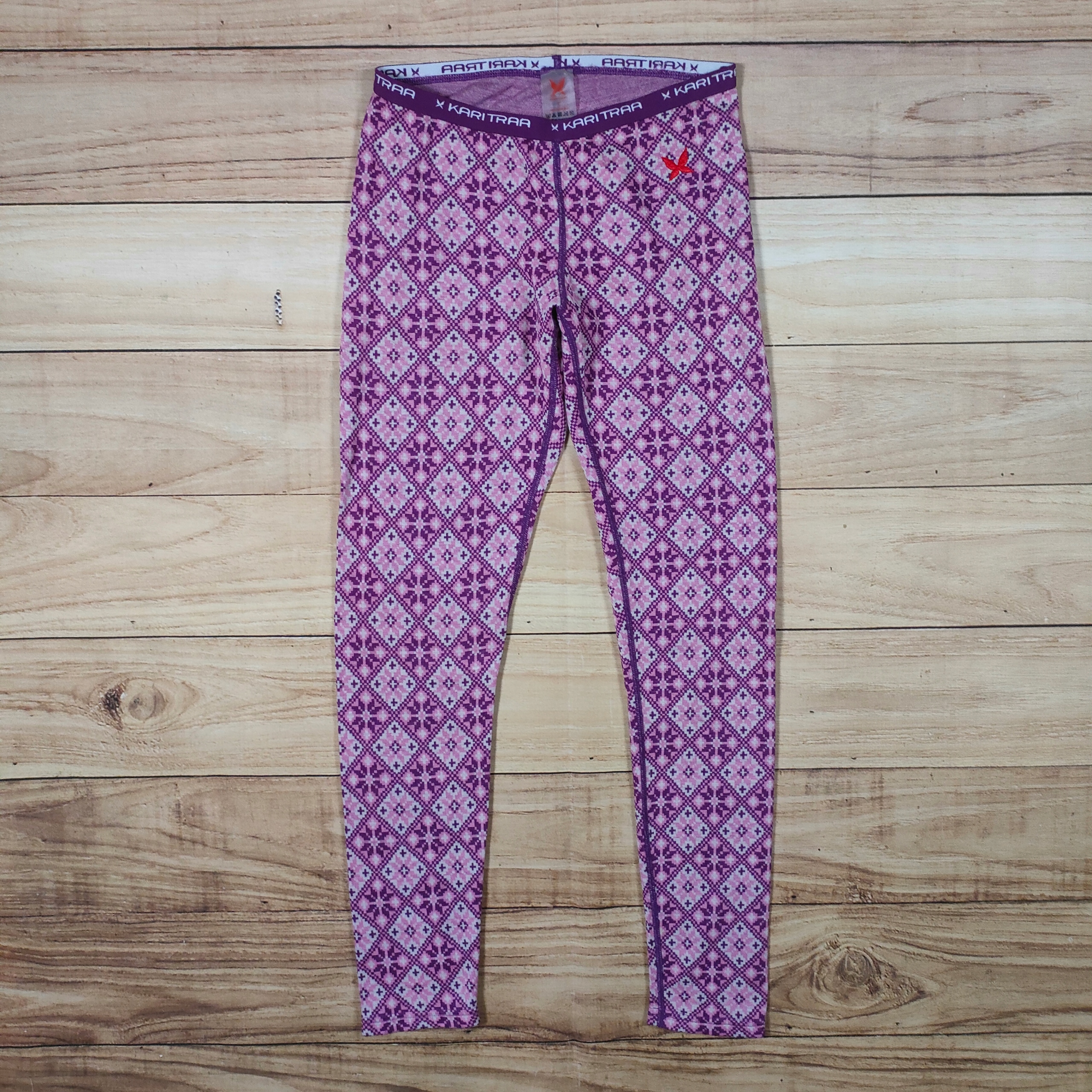 KARI TRAA Bielizna Termo 100 % Wełna Merino Wzór Logowana r. S Rozmiar S