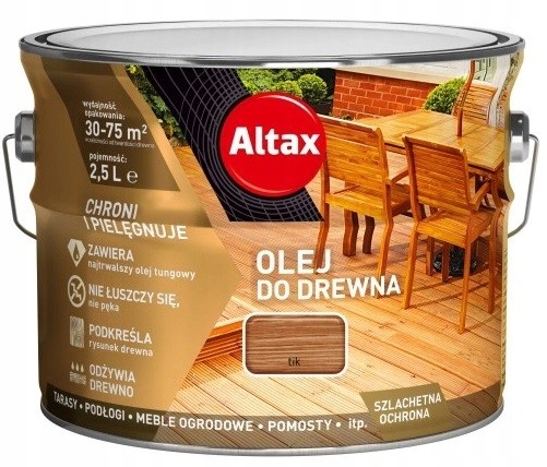 Olej do drewna 2.5L teak altax