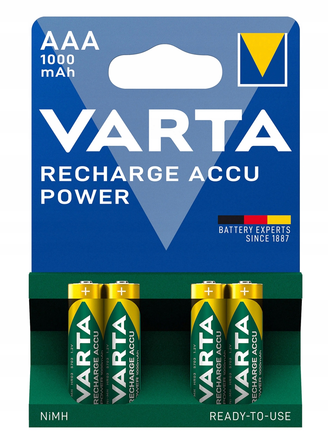 

4 Akumulatory Aaa Varta 1000mAh Naładowane Nowe