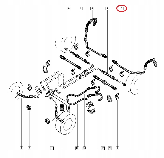 PRZEWÓD HAMULCOWY TYŁ LEWY RENAULT SCENIC I Producent części Renault OE