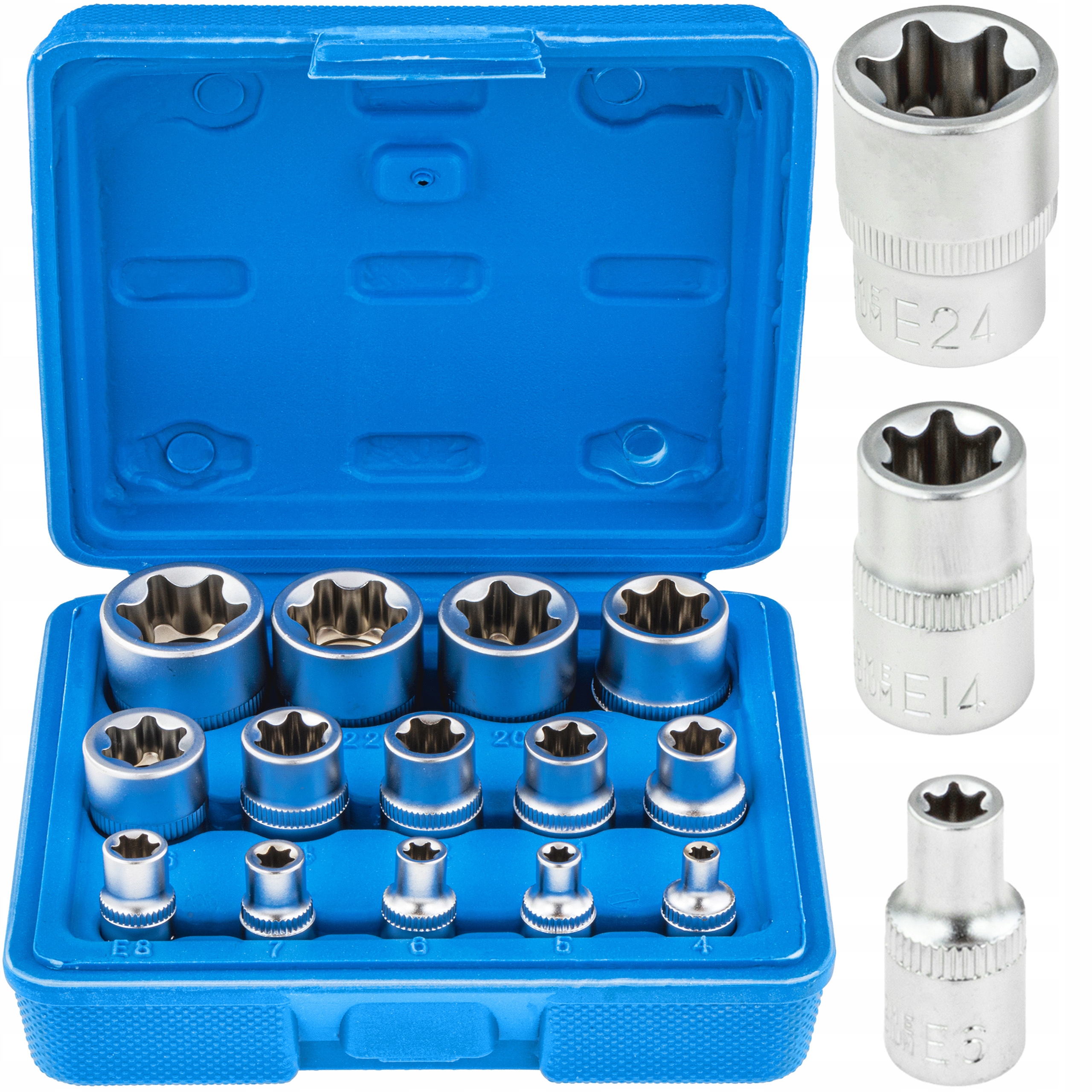 ZESTAW NASADEK TORX WEWNETRZNY E4 E24 14SZT TORXY