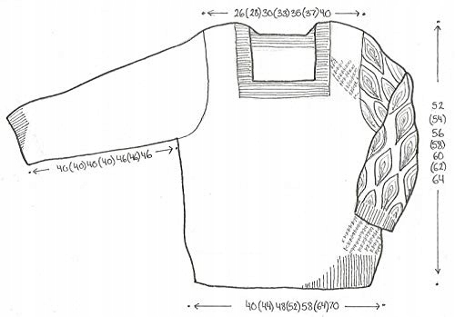 DesignEtte Zestaw dziewiarski Długość (cm) 64 cm
