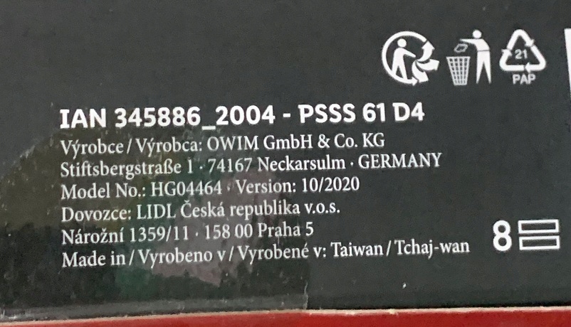Klucze nasadowe 1/4" 3/8'' / zestaw 61 elementów / PSSS 61 C4 / PARKSIDE EAN (GTIN) 4055334426350