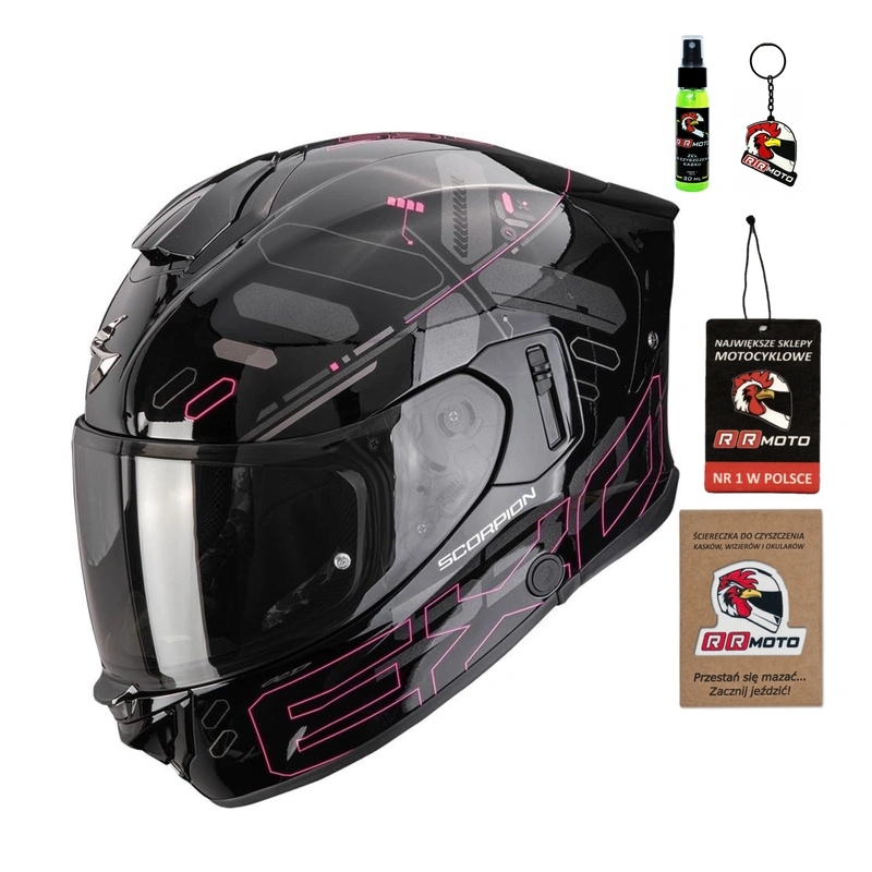 Motocyklová prilba Scorpion EXO-530 Air Fond Black/pink čierna ružová Darčeky