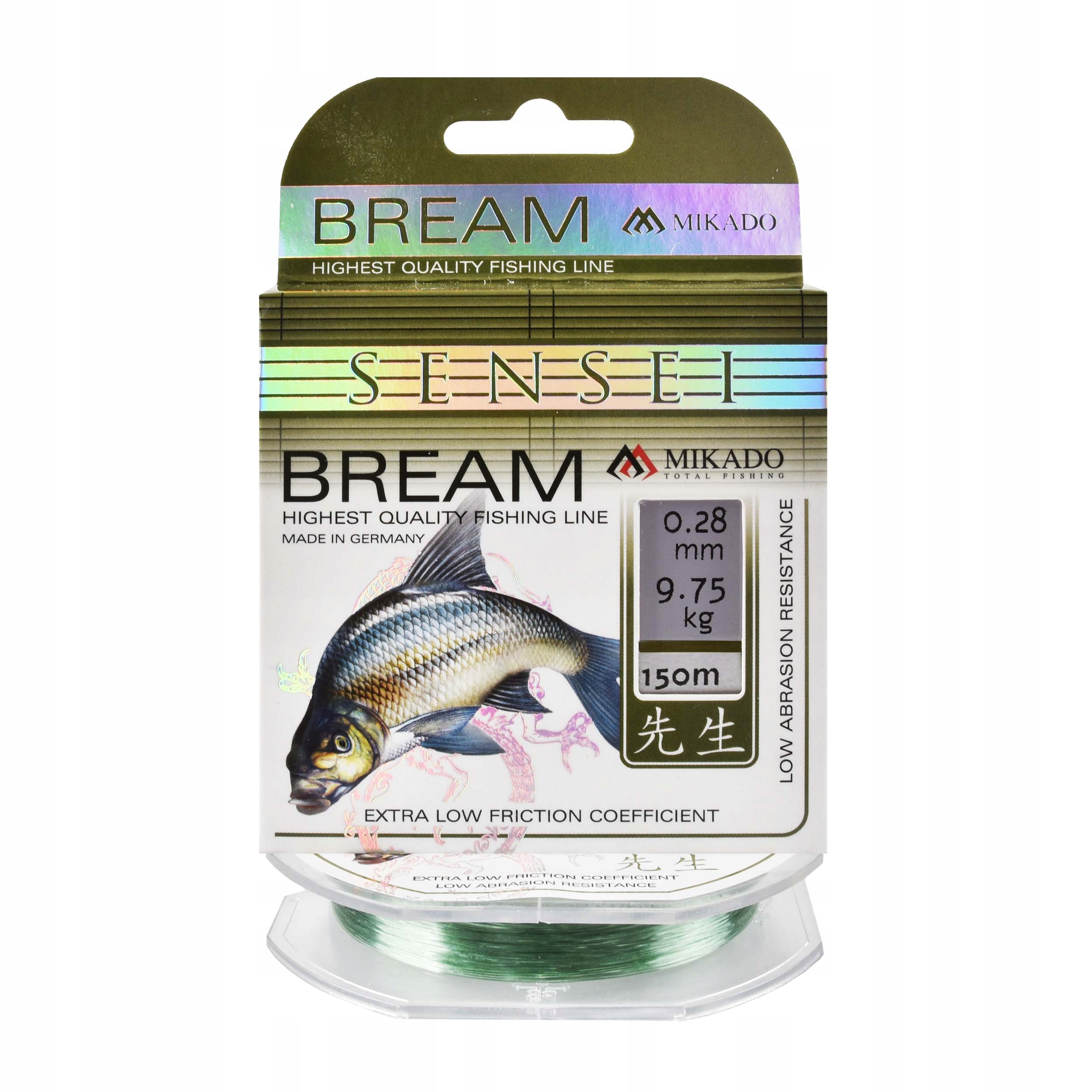 Miękka i wytrzymała żyłka Mikado Sensei Bream 0.28mm 150m 9,75kg leszcz
