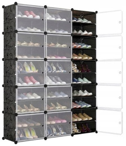 SZAFKA MODUŁOWA GARDEROBA REGAŁ NA BUTY OBUWIE 6 POZIOMÓW ORGANIZER STOJAK Głębokość mebla 32 cm