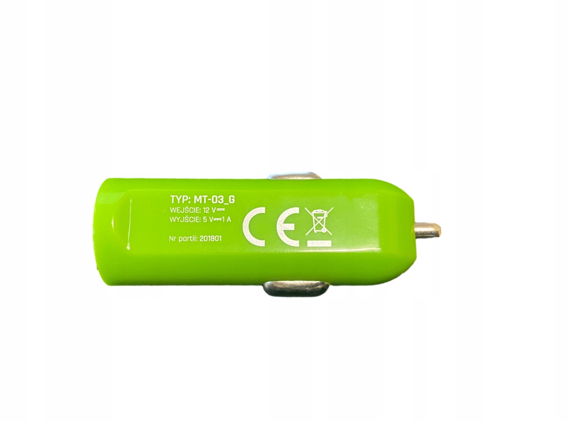 ŁADOWARKA SAMOCHODOWA USB zielona EAN (GTIN) 5902052865314
