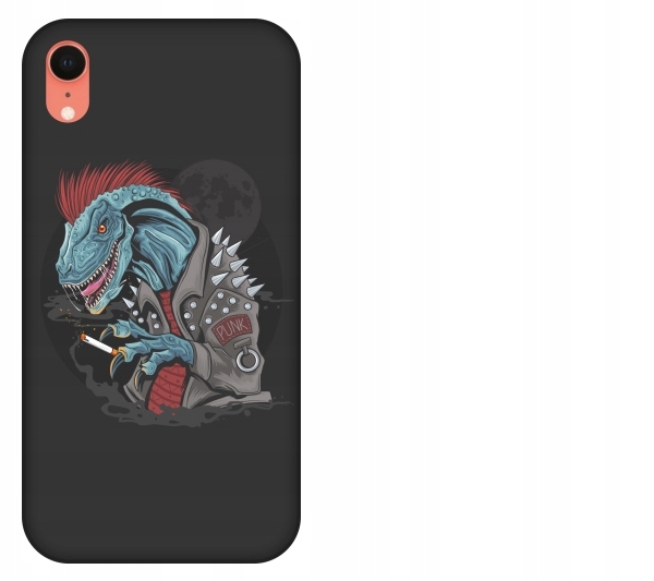 

Etui pokrowiec iPhone Xr Punk dinozaur
