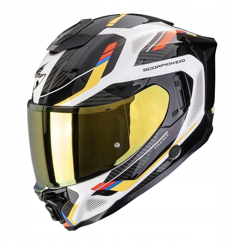 Prilba Scorpion EXO-1500 Air Sleek White/blue/yellow modrá žltá Darčeky