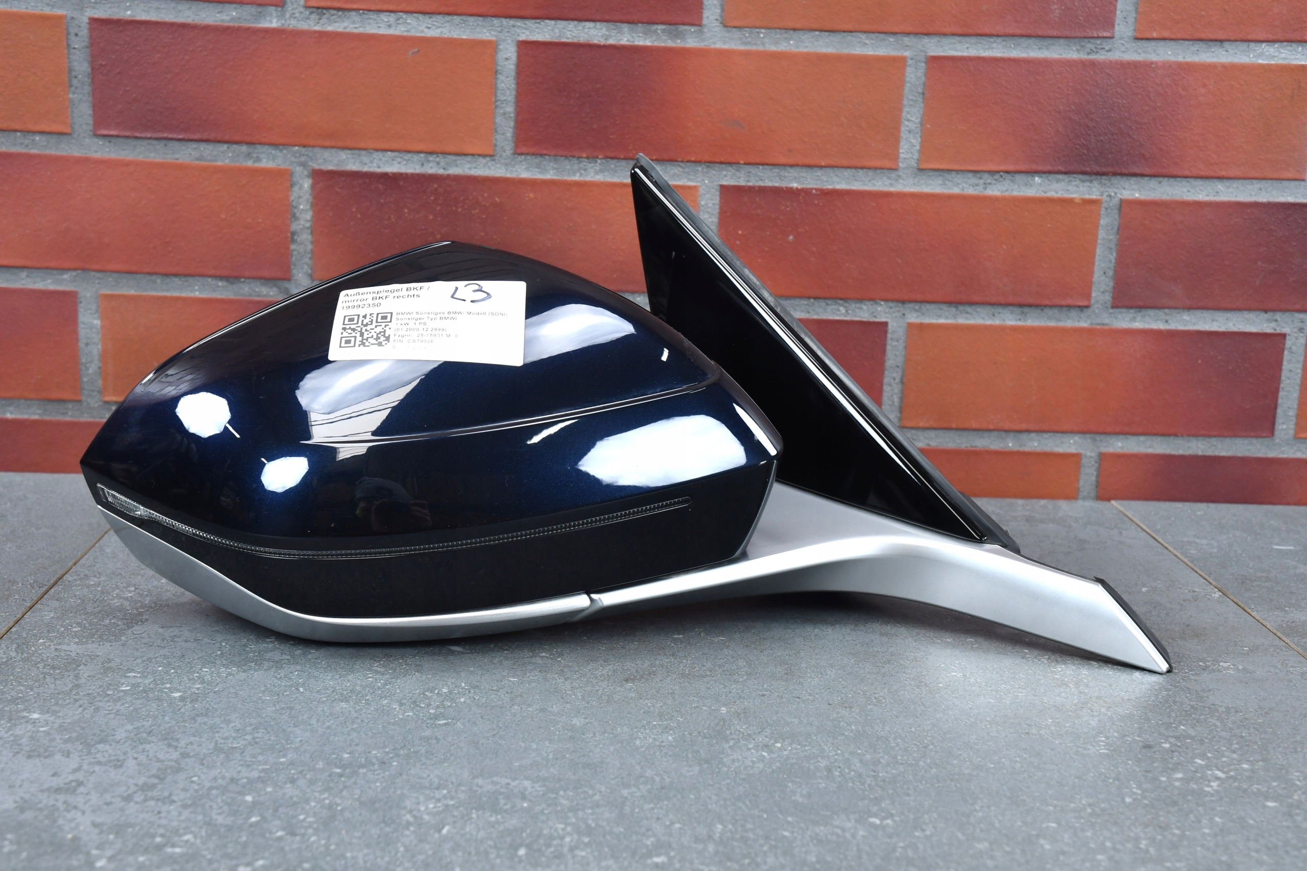 mirror right BMW 5 G60 G61 KAMERA 416 CARBONSCHWARZ