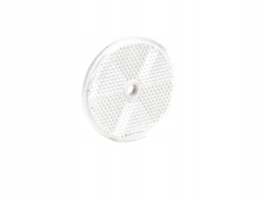 ODBLASK DO PRZYCZEP PRZYKRĘCANY BIAŁY OKRĄGŁY