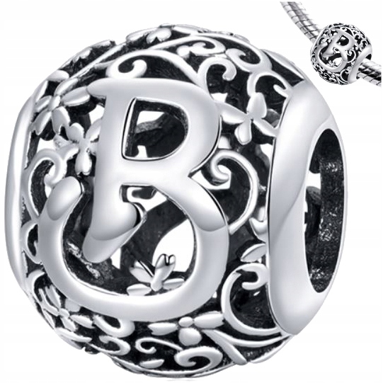 

Charms Litera B srebro 925 koralik S925 zawieszka