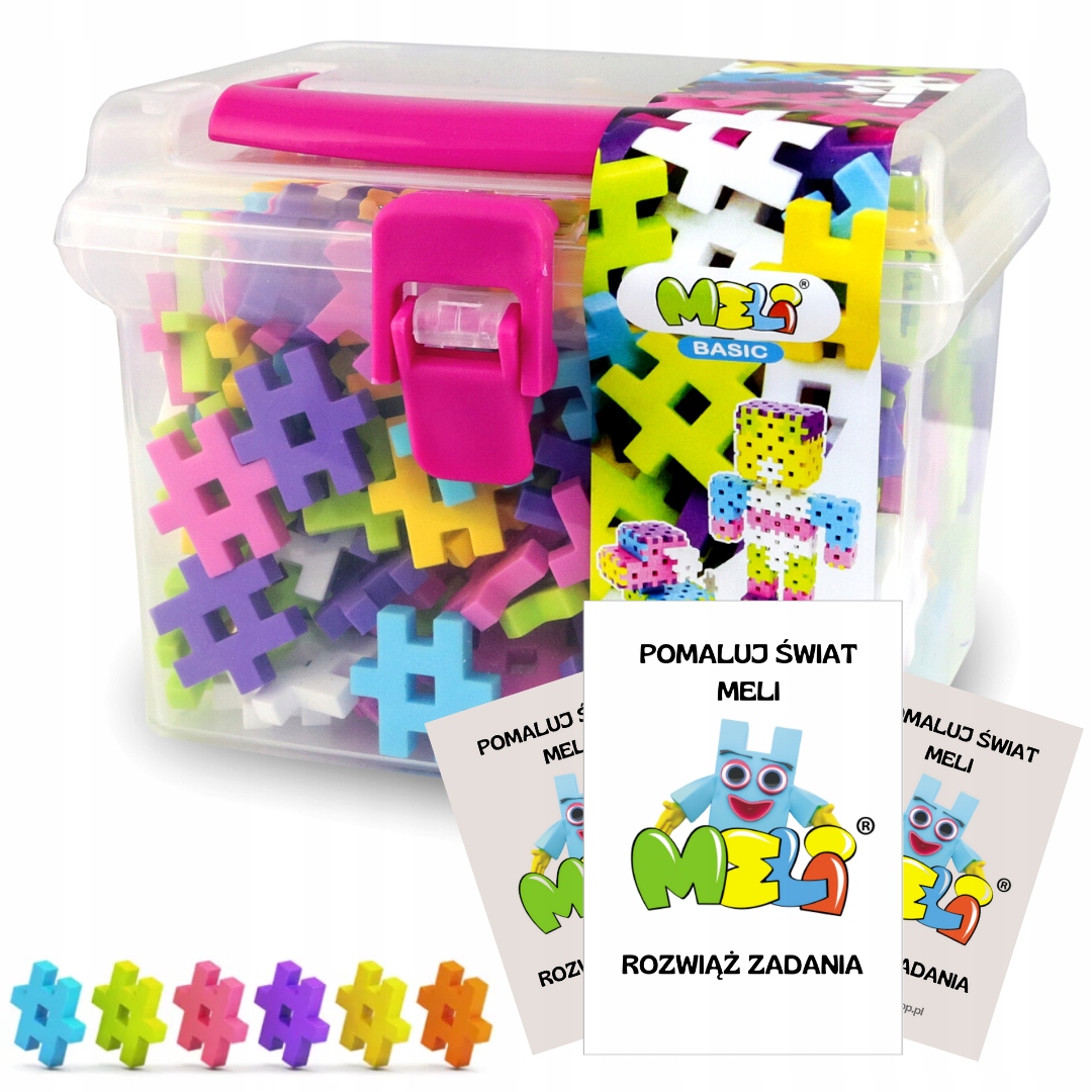 

Klocki Meli Basic Pink Travel Box 250 el Prezent