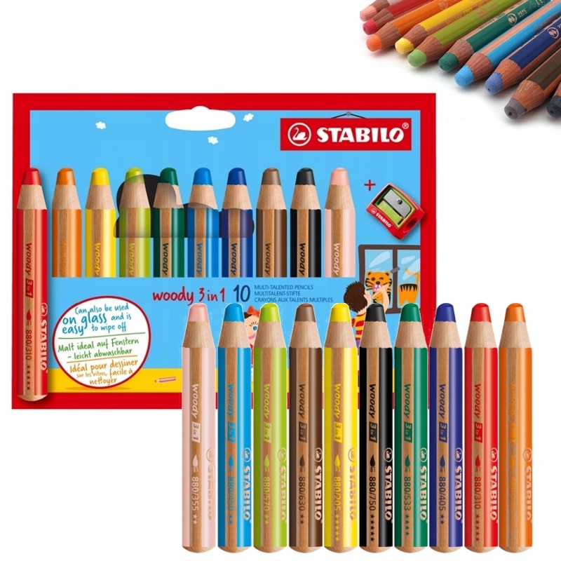 

Kredki Stabilo Woody 3w1 10 Sztuk Dla Dzieci